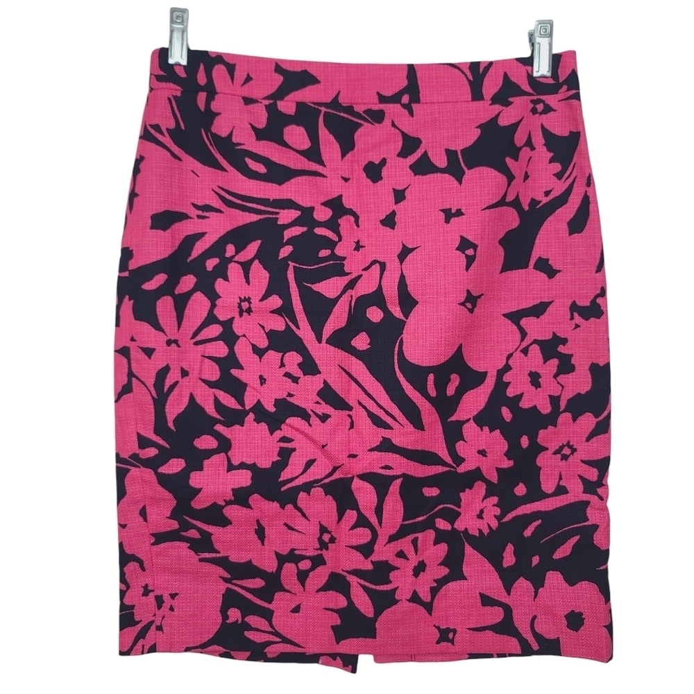 J. Crew Factory Pink Blue Pencil Skirt 4